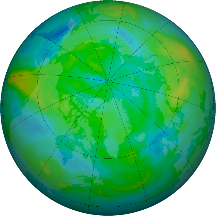 Arctic ozone map for 20 September 1987